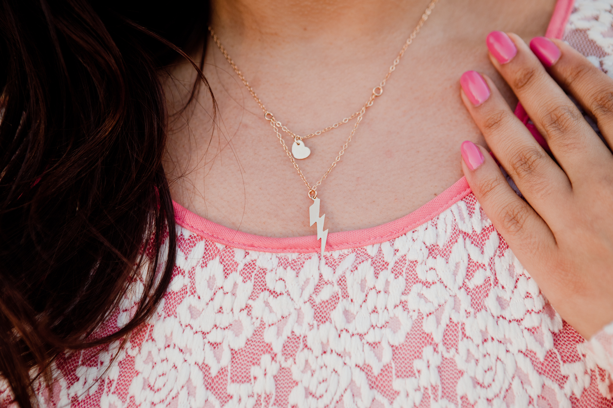 Pink & White Lace